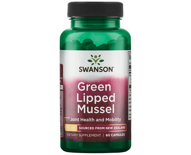 Swanson Green Lipped Mussel Capsules, 500 mg, 60 Count.
