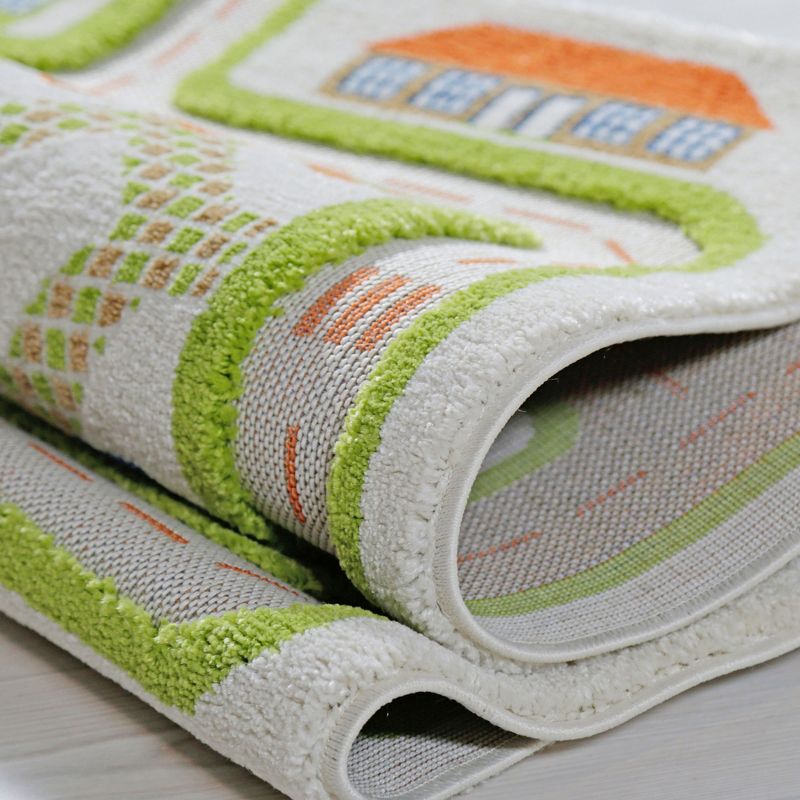 IVI World 3D Play Carpet 59 x 39-inch Educational Green Traffic Soft Floor Rug Mat for Bedroom, Kids Den, or Playroom, Medium