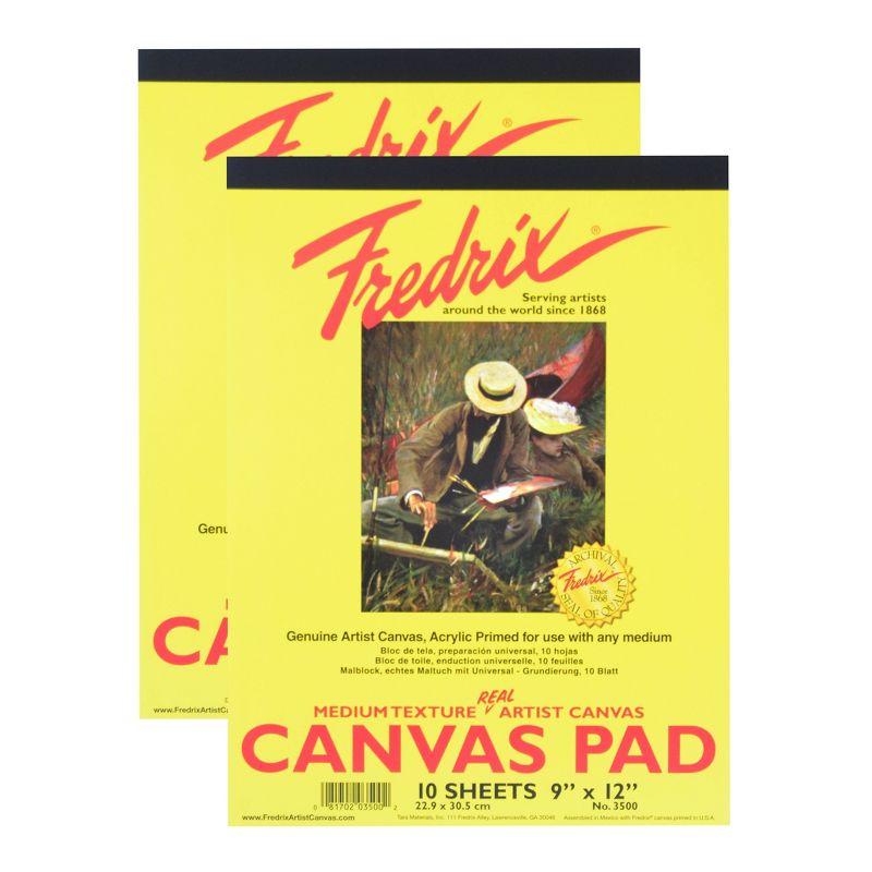 Fredrix Canvas Pads, 9 X 12" - 2pk