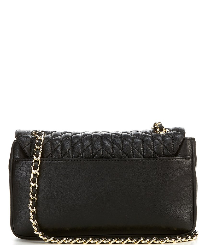 KARL LAGERFELD PARIS Agyness Quilted Leather Chain Strap Crossbody Bag