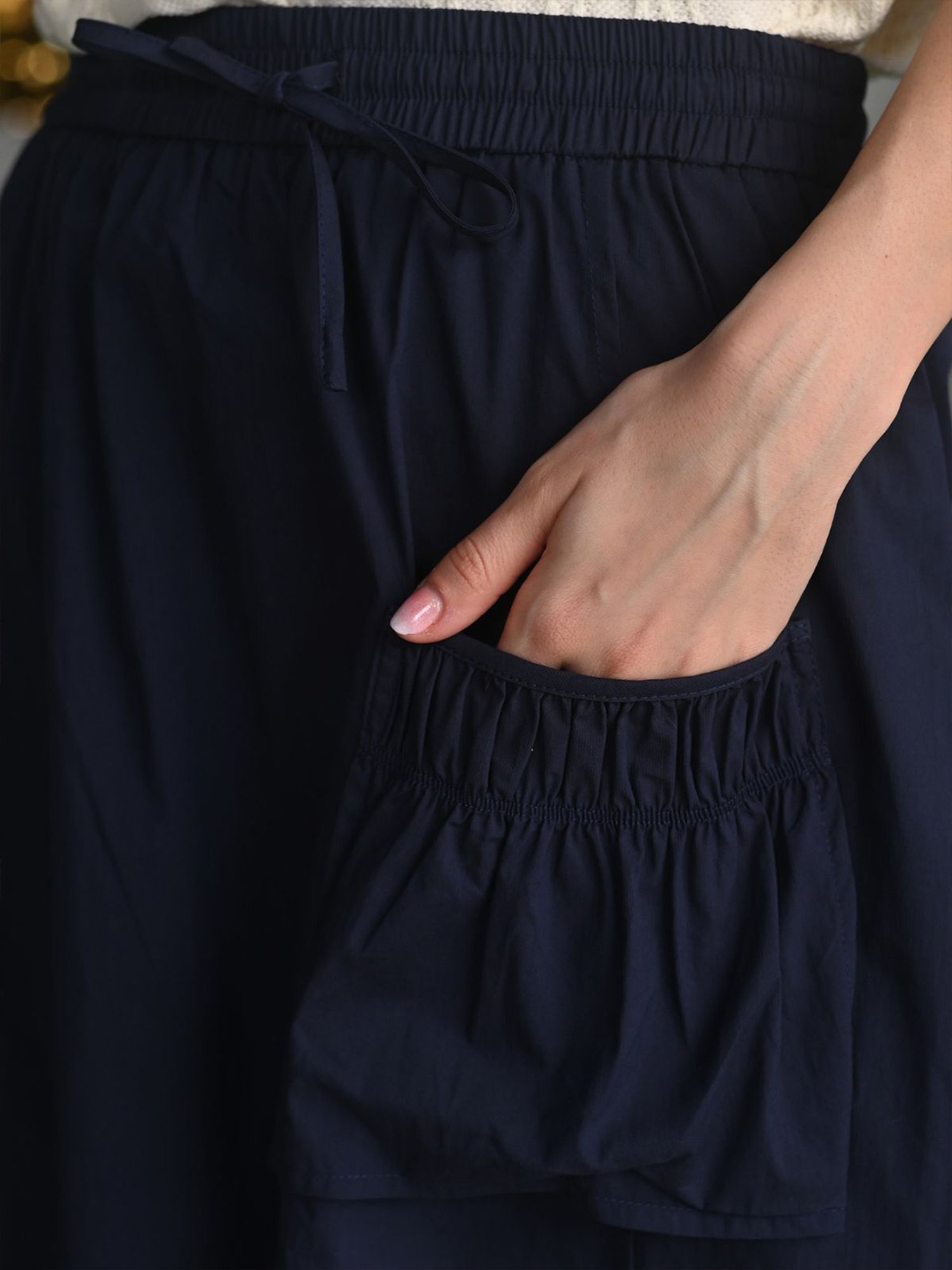 Odette Navy A-Line Skirt