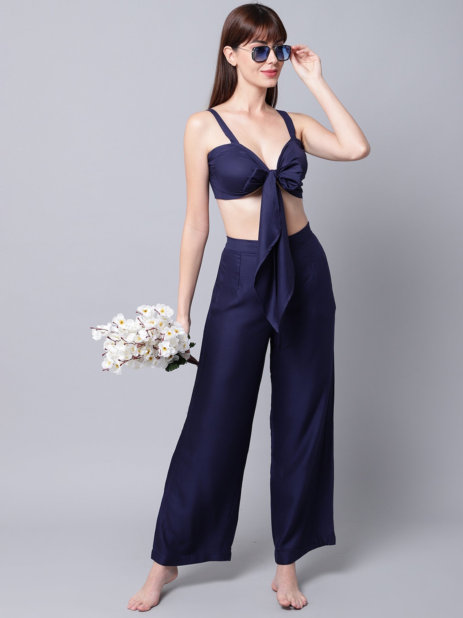 Erotissch Navy Beachwear Co-Ord Set