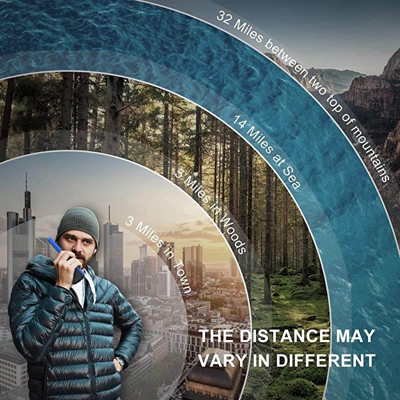 G600 FRS Walkie Talkies for Adults 2W Long Range Two Way Radio Rechargeable, VOX Scan, NOAA & Weather Alerts, LED Lamplight 2 Pack Hand held radios