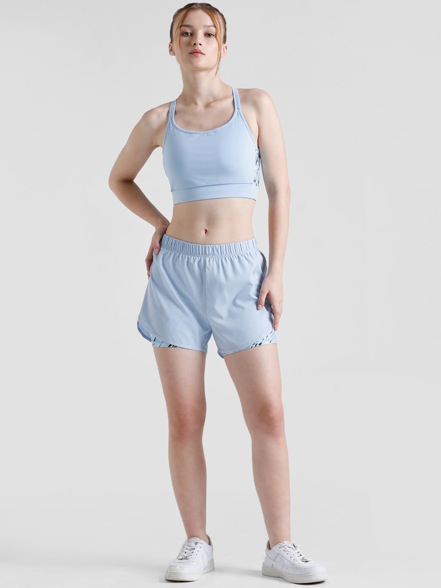 Clovia Teal Non Wired Padded Sports Bra