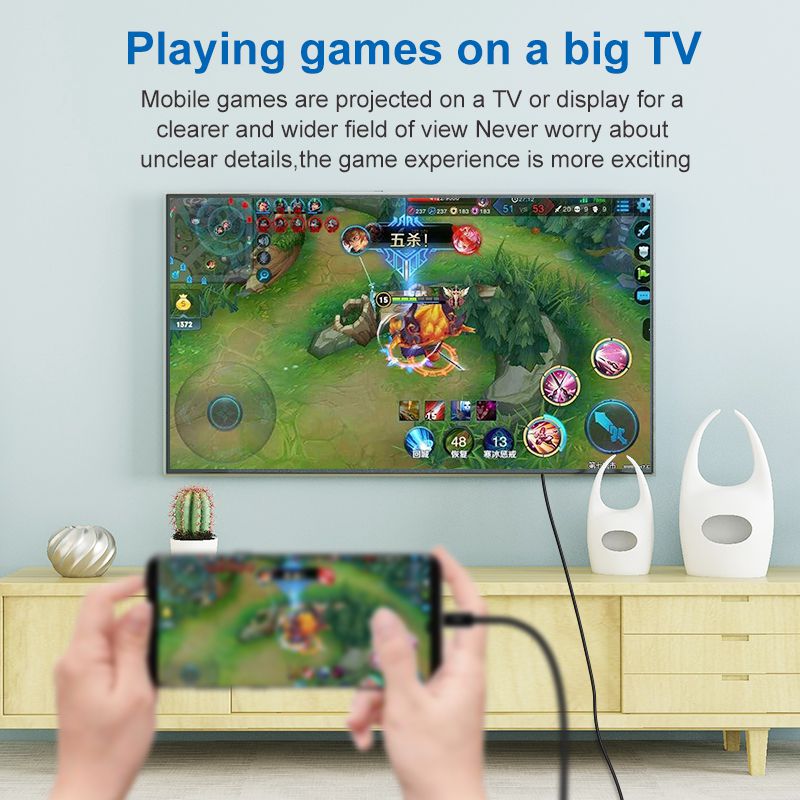 Type C to HDMI, USB C to HDMI Cable 4K@60Hz HDMI Cable 4K USB Type C to HDMI Cable 6 Ft 1.8M HDMI Adapter Cable Compatible with All Devices of USB Type C HDMI