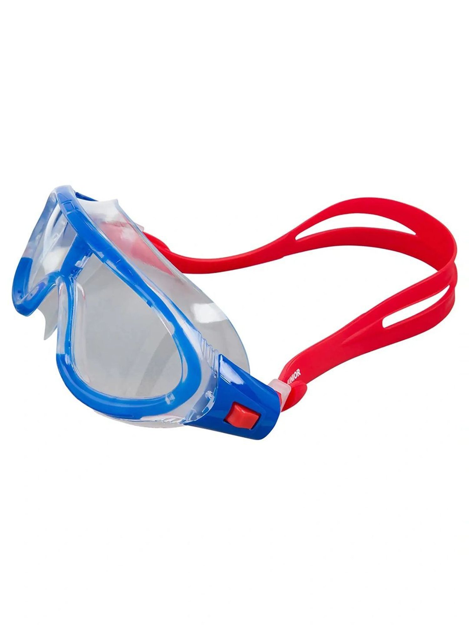 Speedo Unisex Junior Rift Clear-Lens Goggles (Lava Red & Blue)
