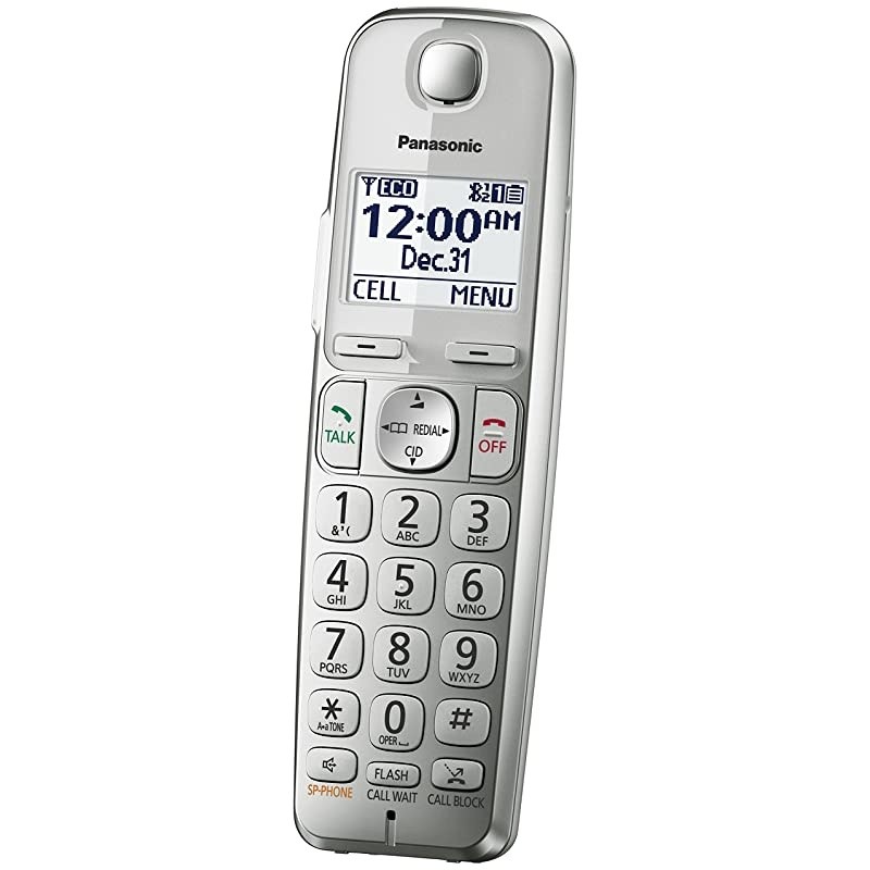 Cordless Phone Handset Accessory Compatible with KXTGE463S KXTGE474S KXTGE475S Series Cordless Phone Systems KXTGEA40S Silver