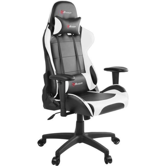 Arozzi VERONA-V2-WT Advanced Racing Style Gaming Chair with High Backrest White