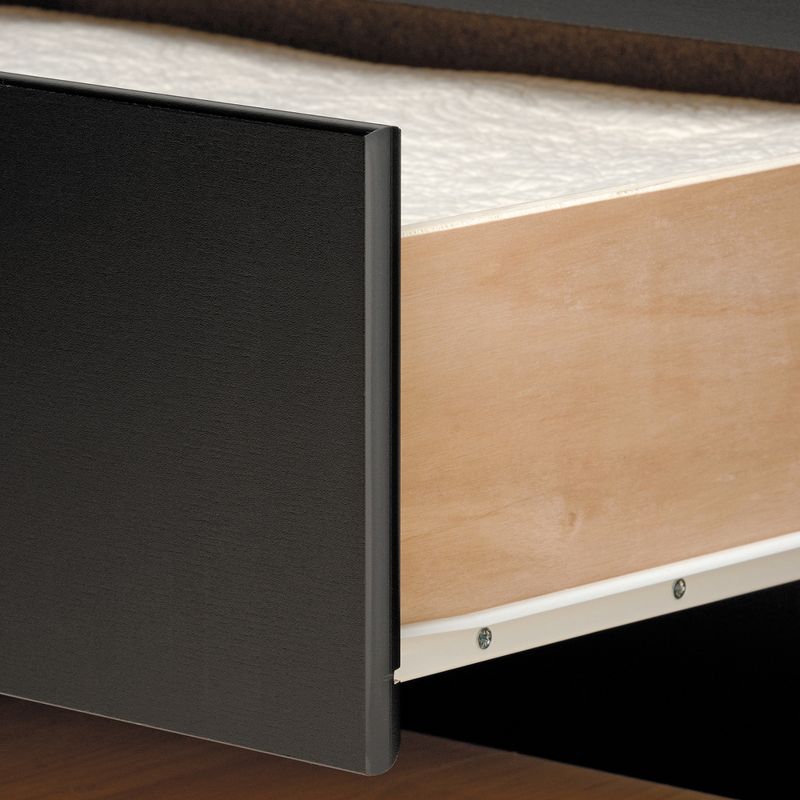 6 Drawers Captain's Tall Twin Platform Storage Bed Black - Prepac