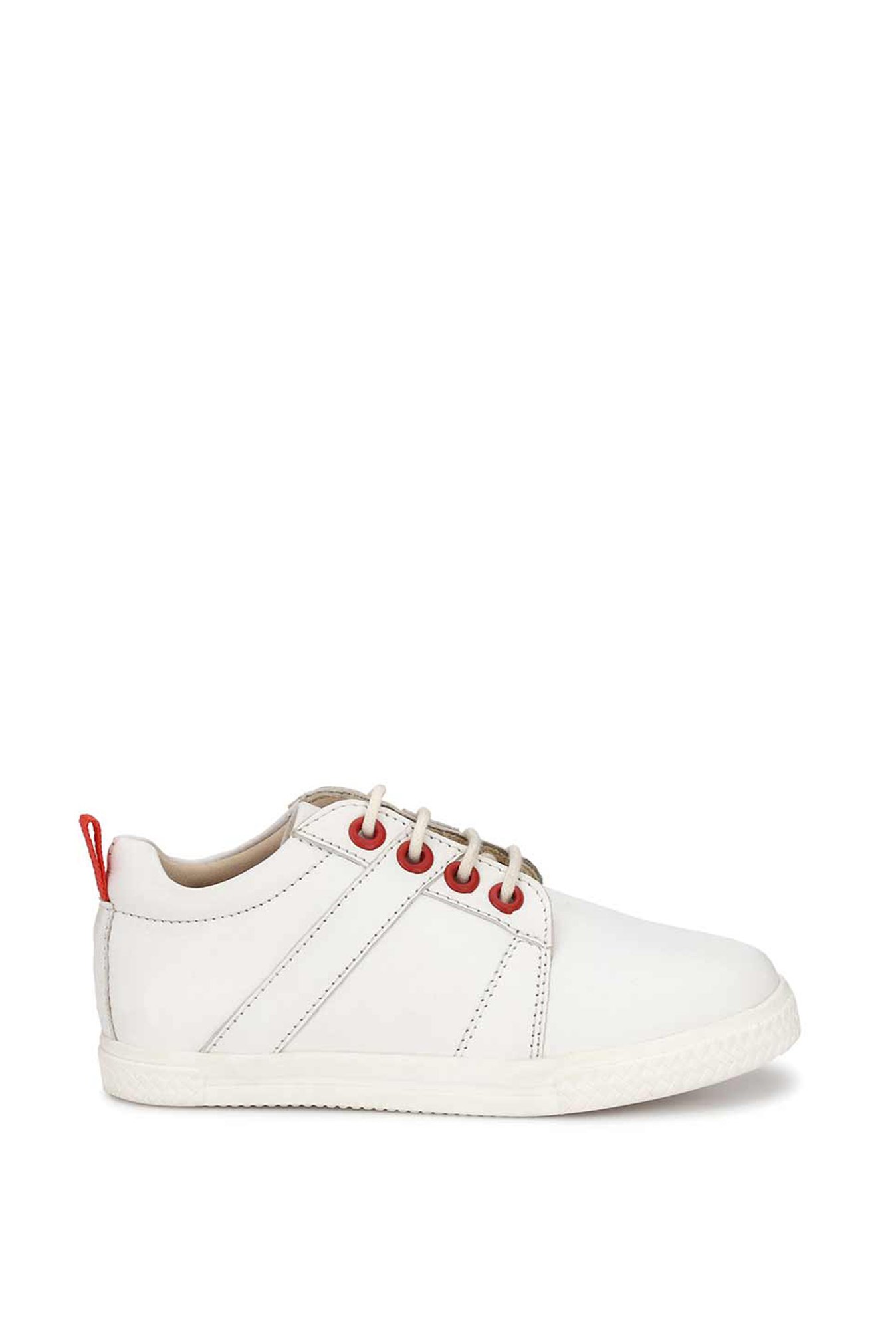 Tuskey Kids White Leather Sneakers