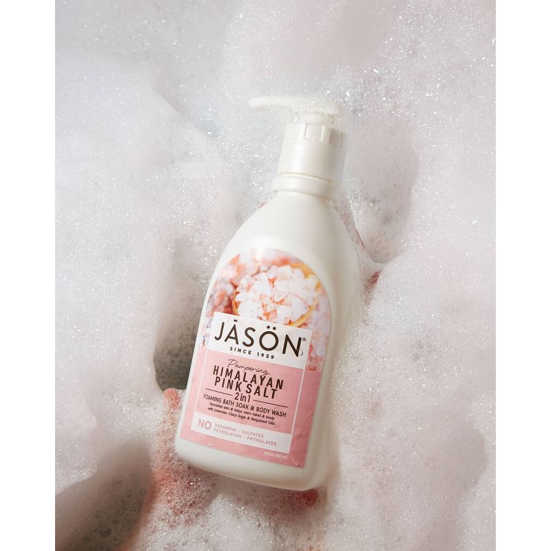 Jason 2-in-1 Foaming Bath Soak and Body Wash Himalayan Pink Salt - 30 fl oz