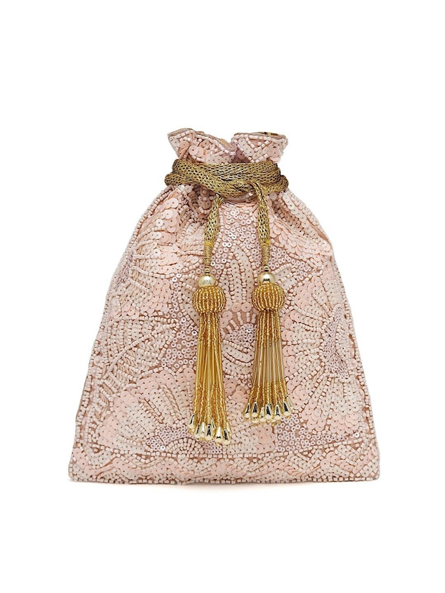 Tarini Nirula Pink Embellished Small Potli