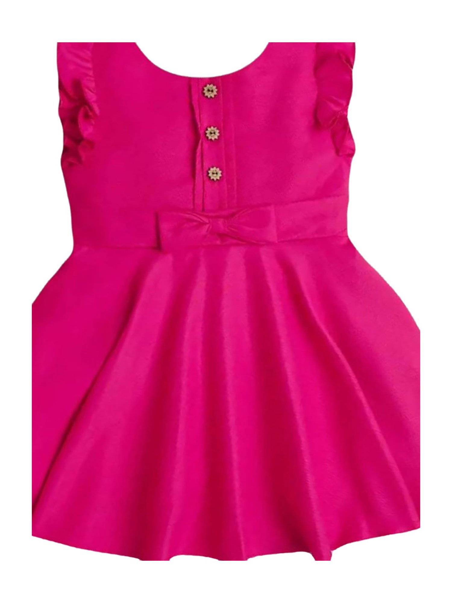 The Magic Wand Kids Pink Solid Dress