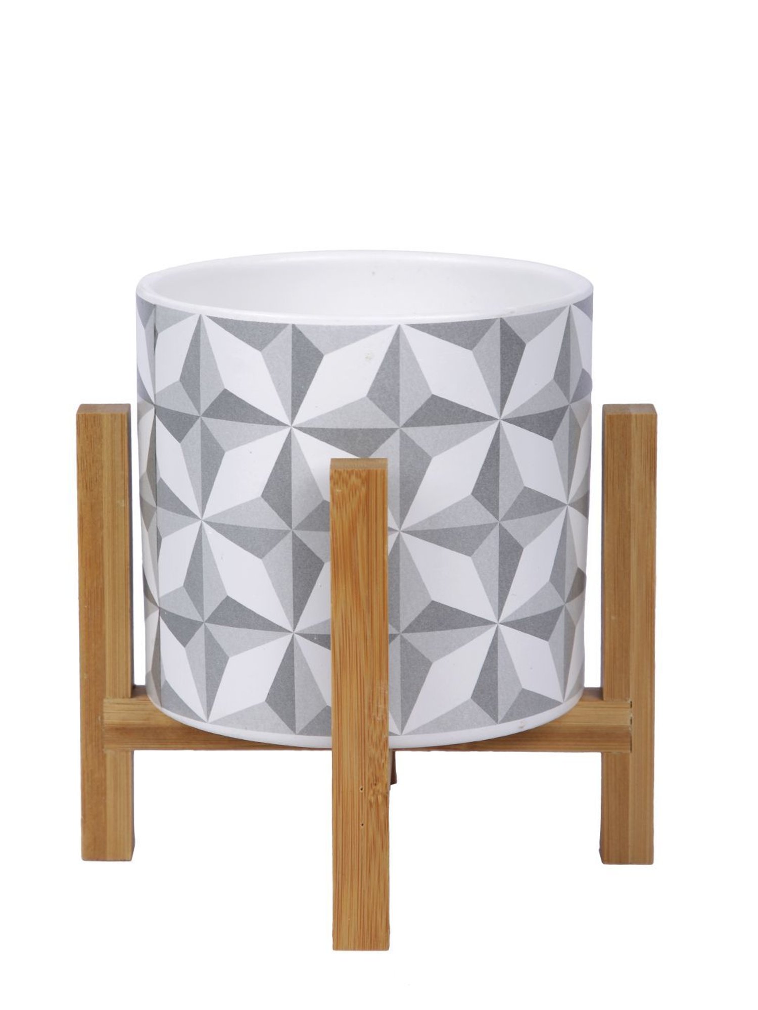 Tayhaa Grey & White Ceramic Planter