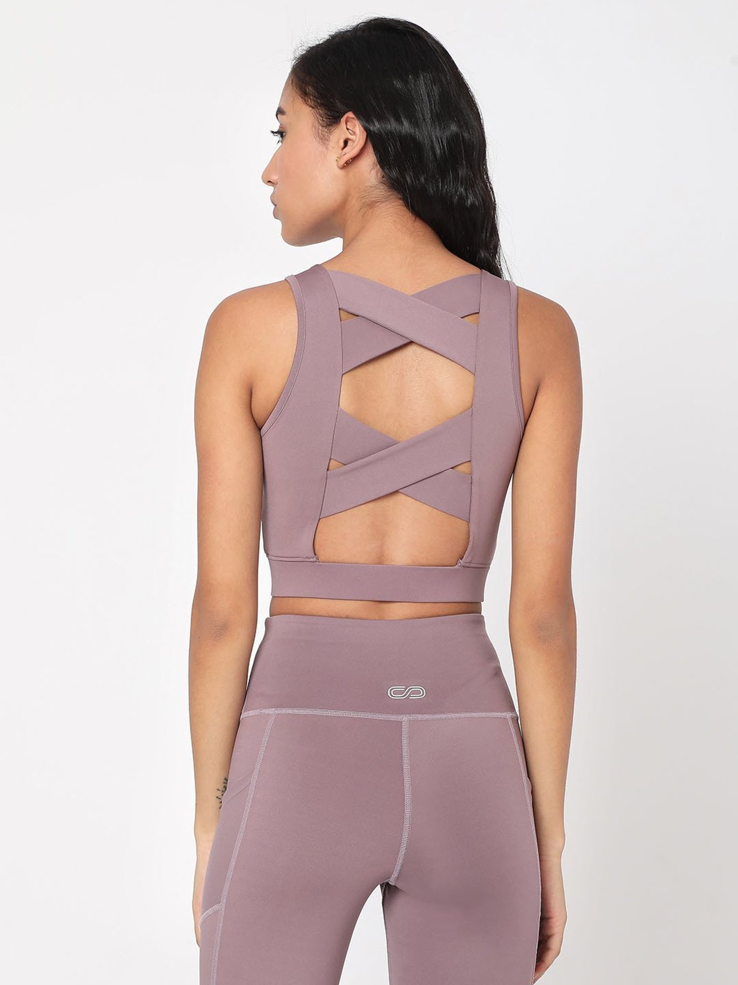 SILVERTRAQ Mauve Relaxed Fit Crop Top
