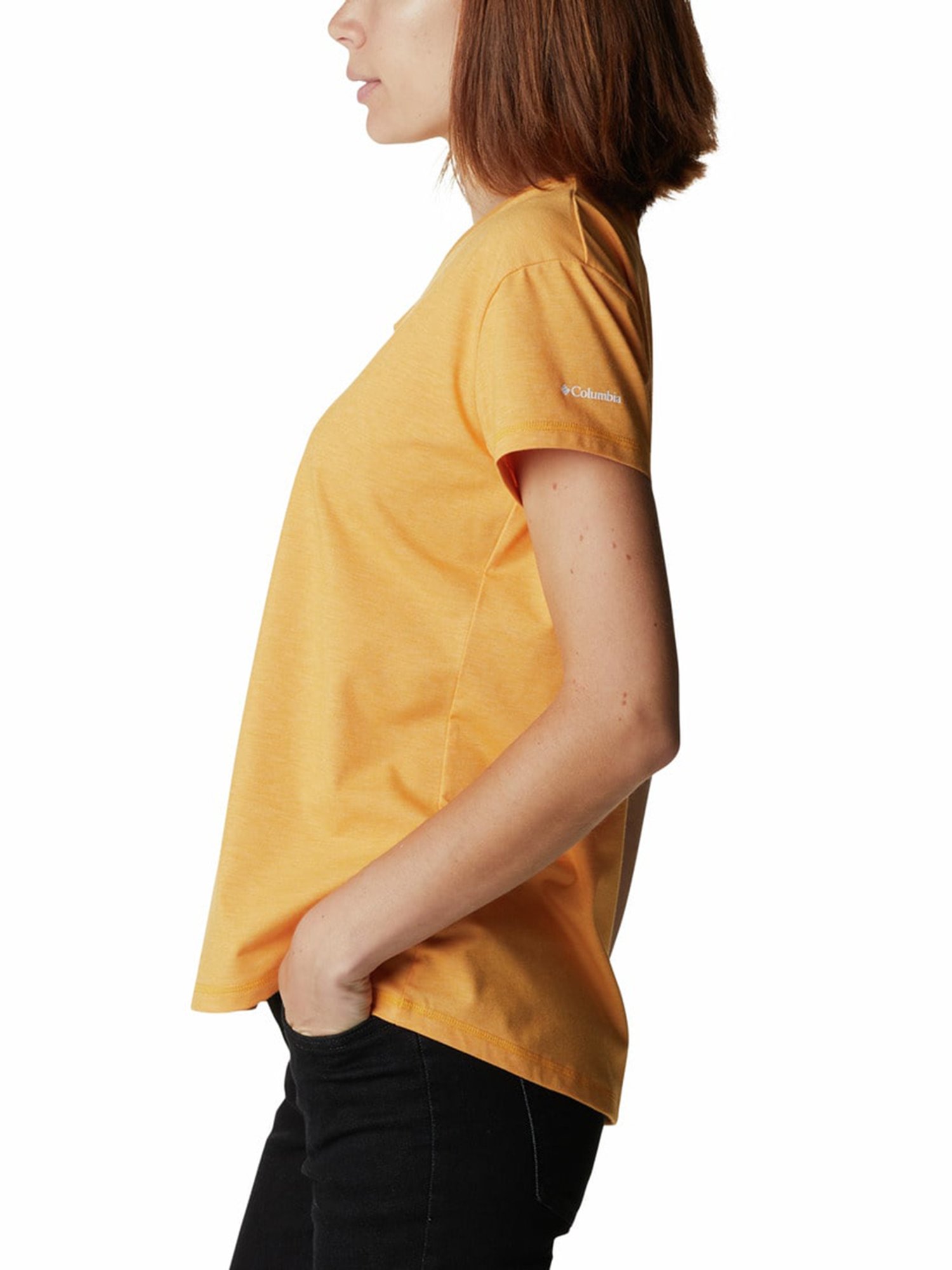 Columbia Light Orange Sun Trek Crew T-Shirt