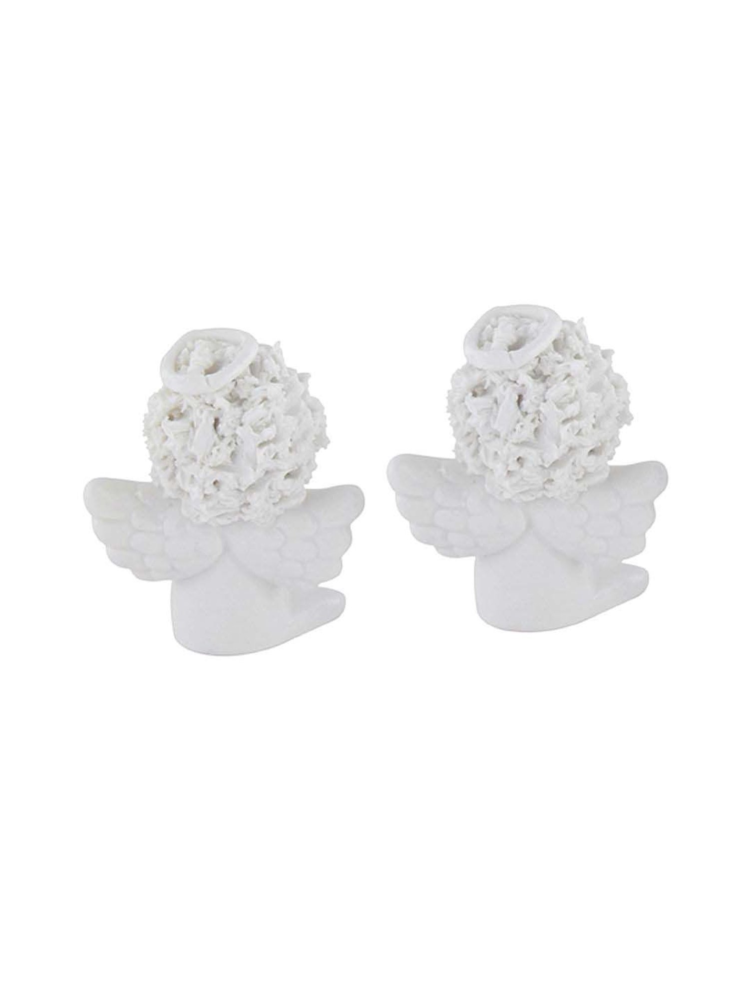 Tayhaa White Ceramic European Figurine Showpiece - Set of 2