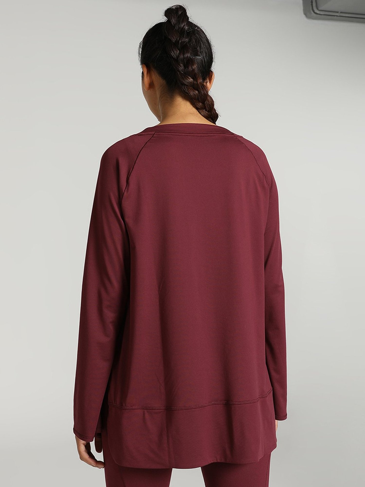 Puma Maroon Maternity Yoga T-Shirt