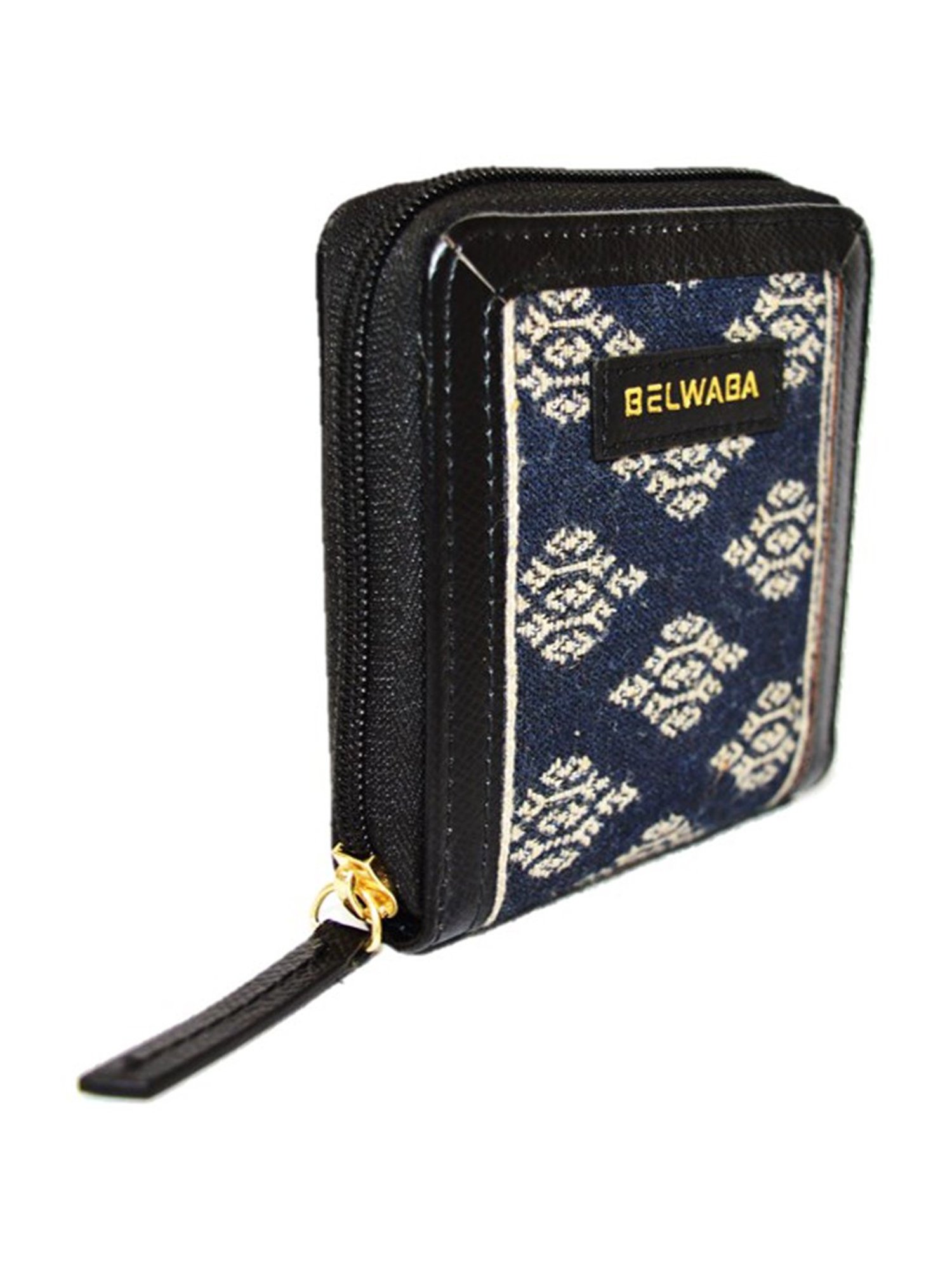 BELWABA Navy Blue Printed Wallet for Women
