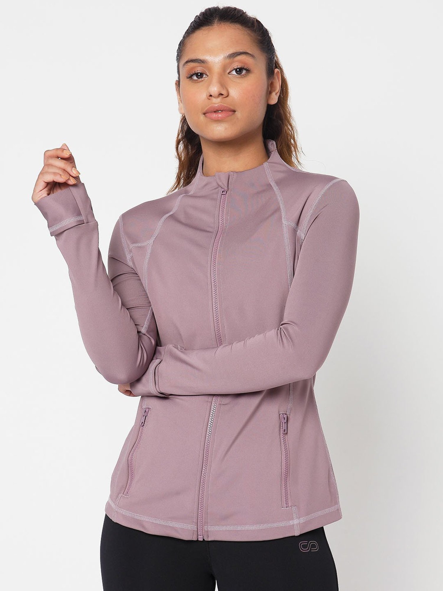 SILVERTRAQ Mauve Relaxed Fit Sports Jacket