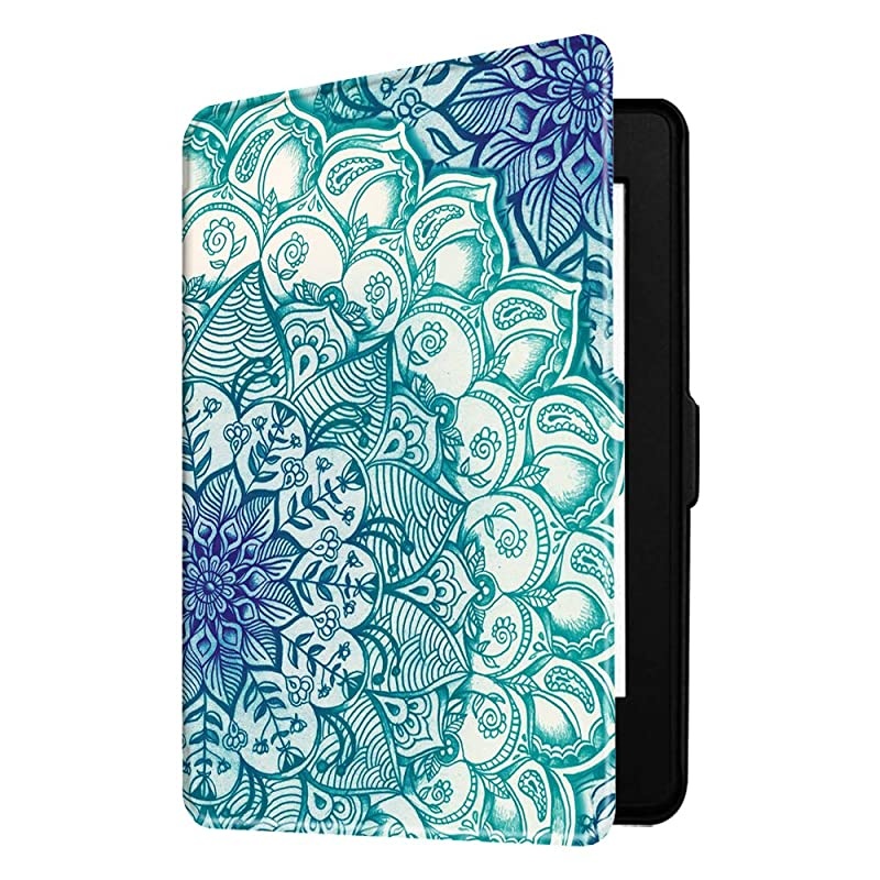 Slimshell Case for Kindle Paperwhite - Fits All Paperwhite Generations Prior to 2018 (Not Fit All-New Paperwhite 10th Gen), Emerald Illusion
