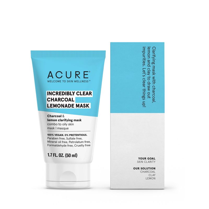 Acure Incredibly Clear Charcoal Lemonade Face Mask - 1.7 fl oz