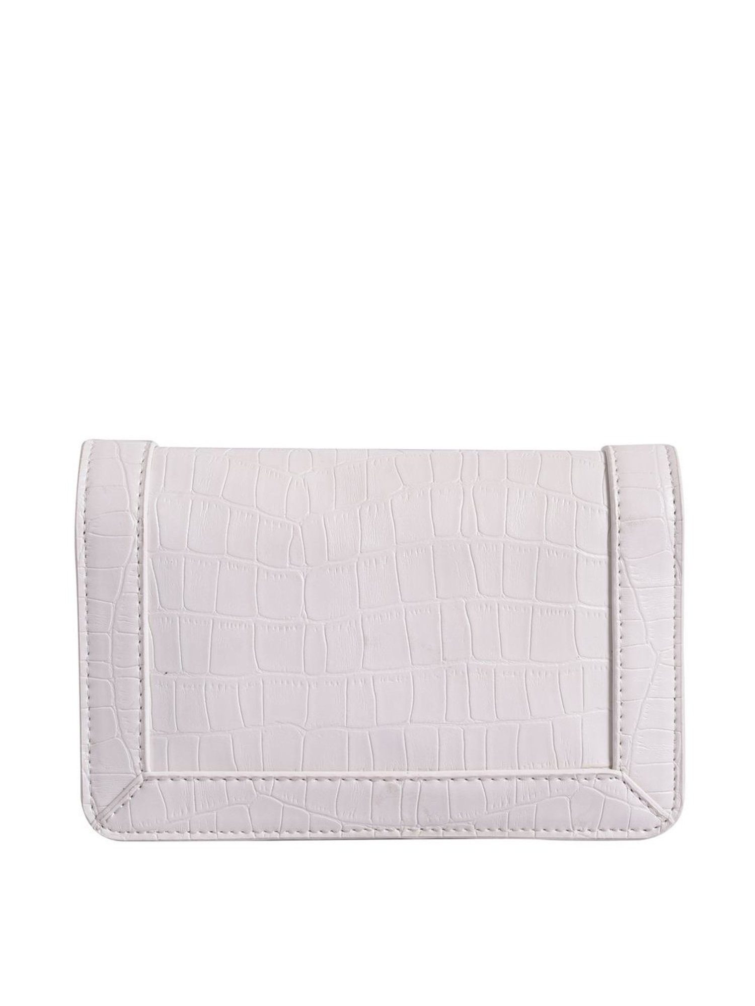 Lino Perros White Textured Bi-Fold Wallet for Women
