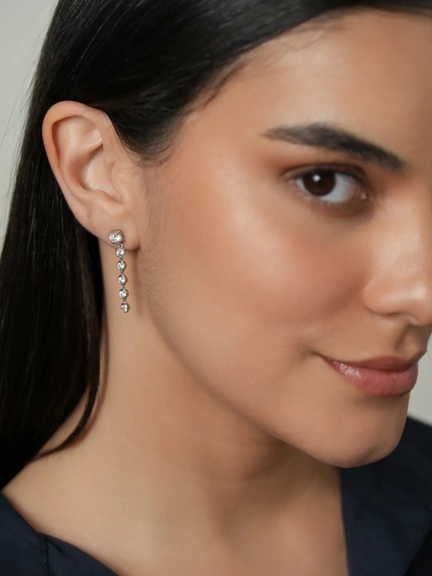 Mabel 92.5 Sterling Silver Drop Earrings for Women