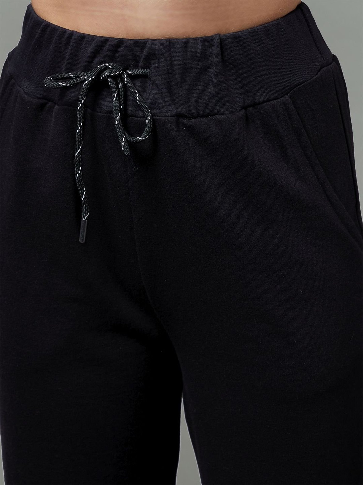 Miss Chase Black Relaxed Fit Track Pants