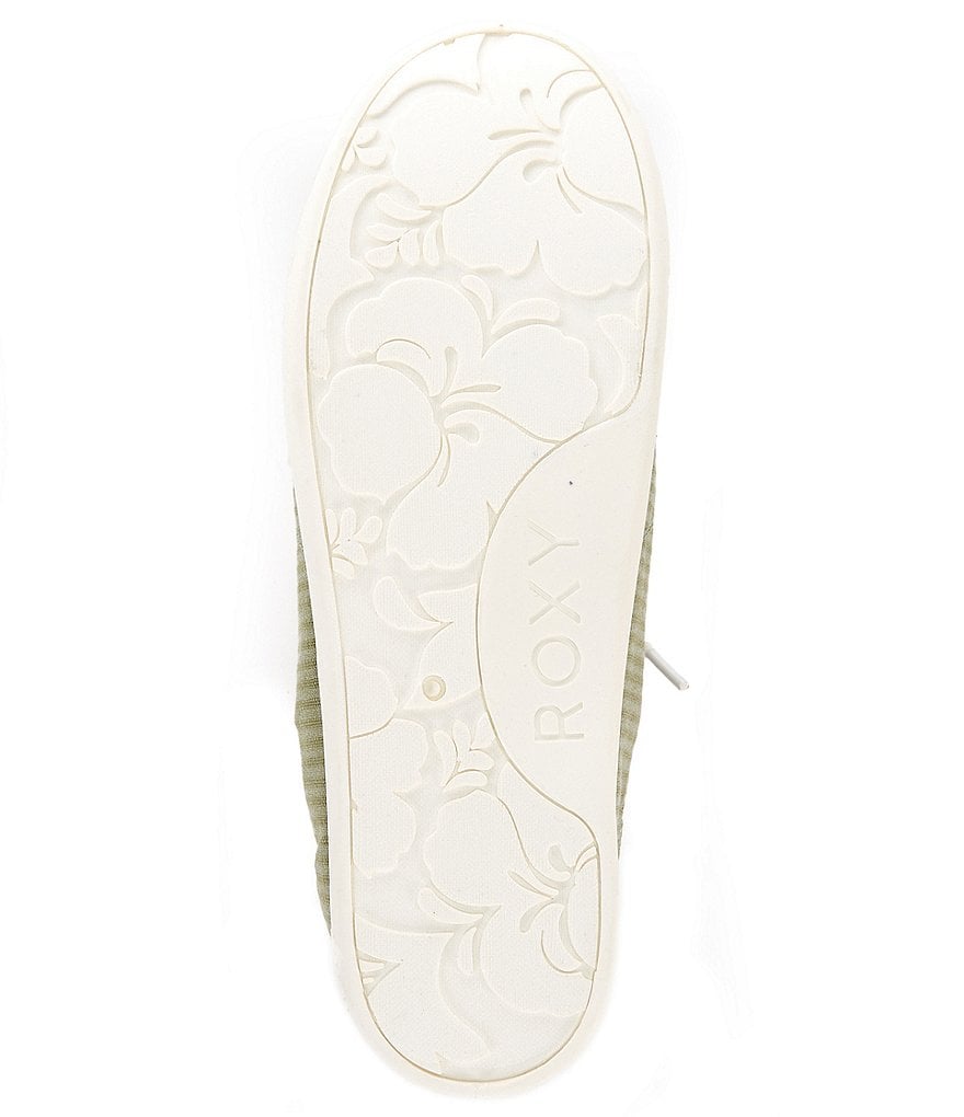 Roxy Bayshore III Canvas Striped Back Detail Slip-On Sneakers
