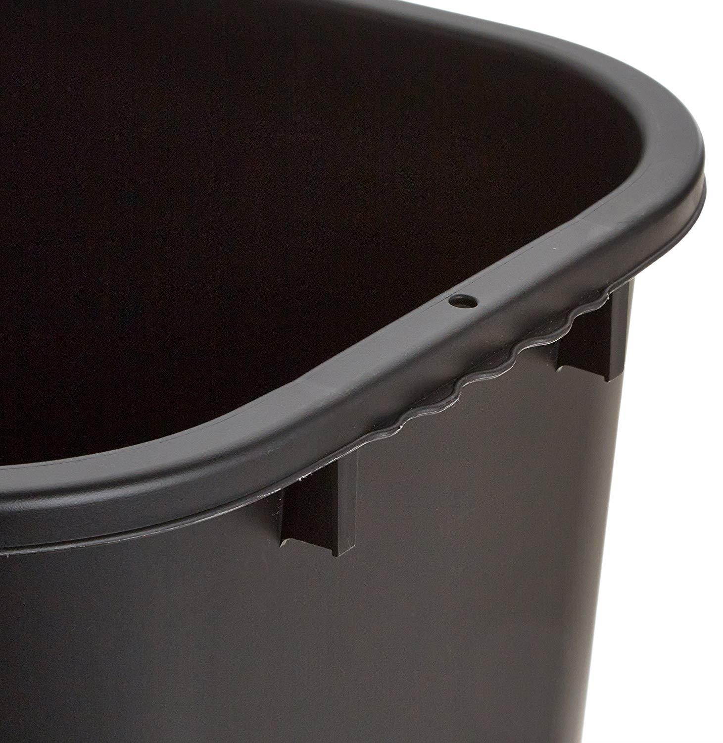 S.P. Richards Company Rectangle Wastebasket, 28 Quart, 14-1/2 x 10-1/2 x 15 Inches, Black (SPR02160)