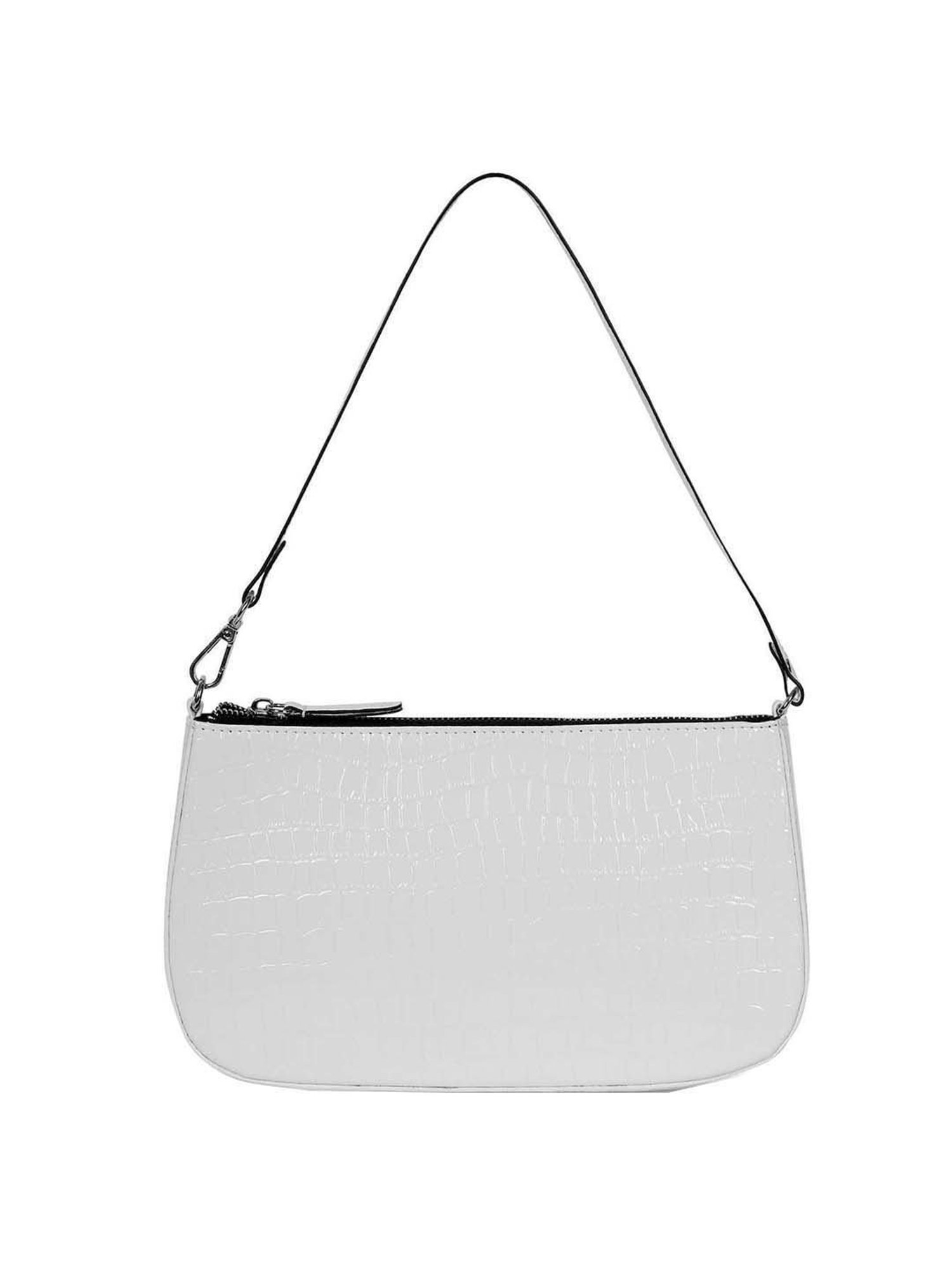 BELWABA White Textured Small Shoulder Bag