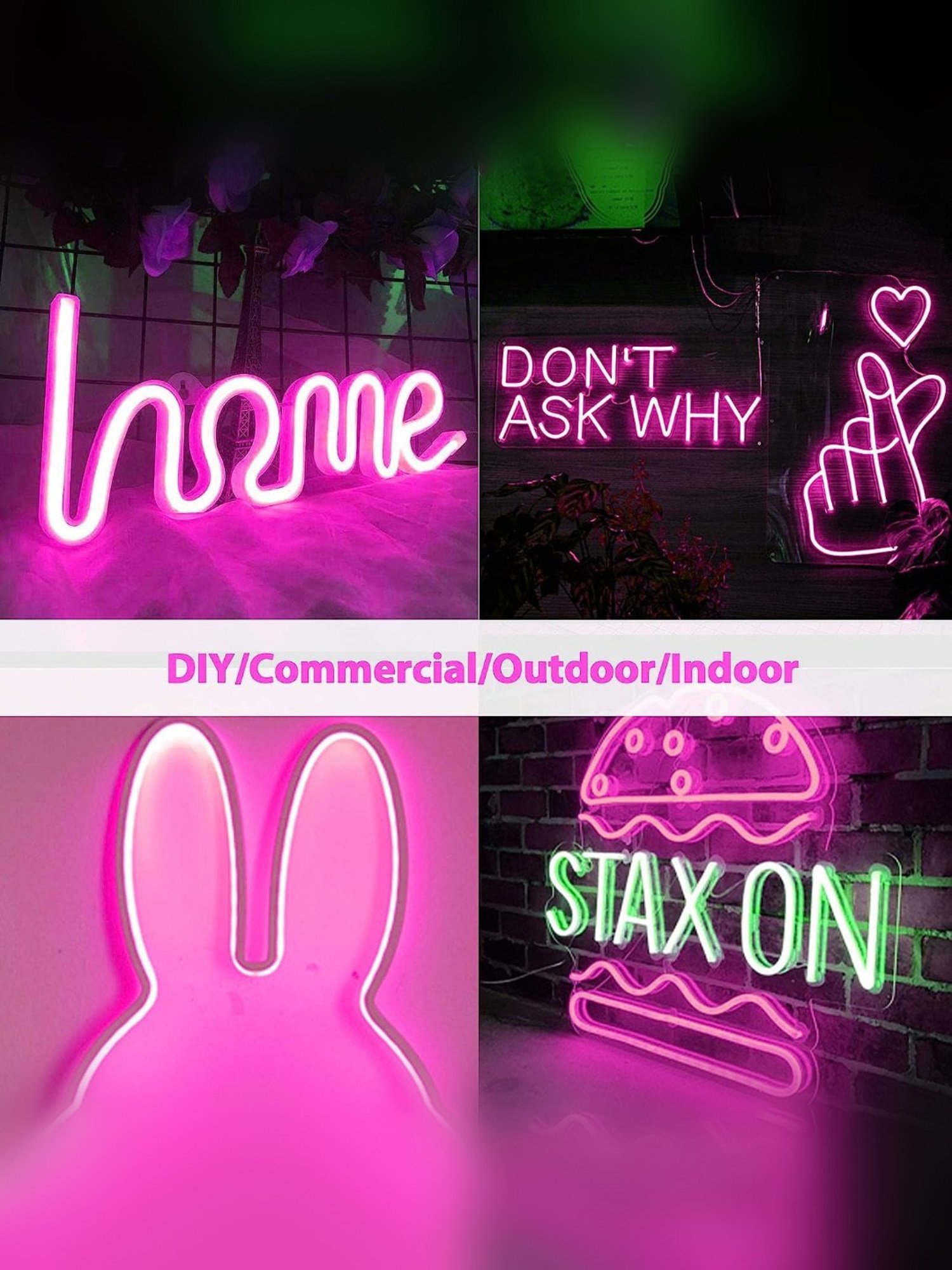 Xergy LED Neon Strip Lights 5Mtr, IP67 Waterproof Neon Rope Light for Home Decoration (Pink)