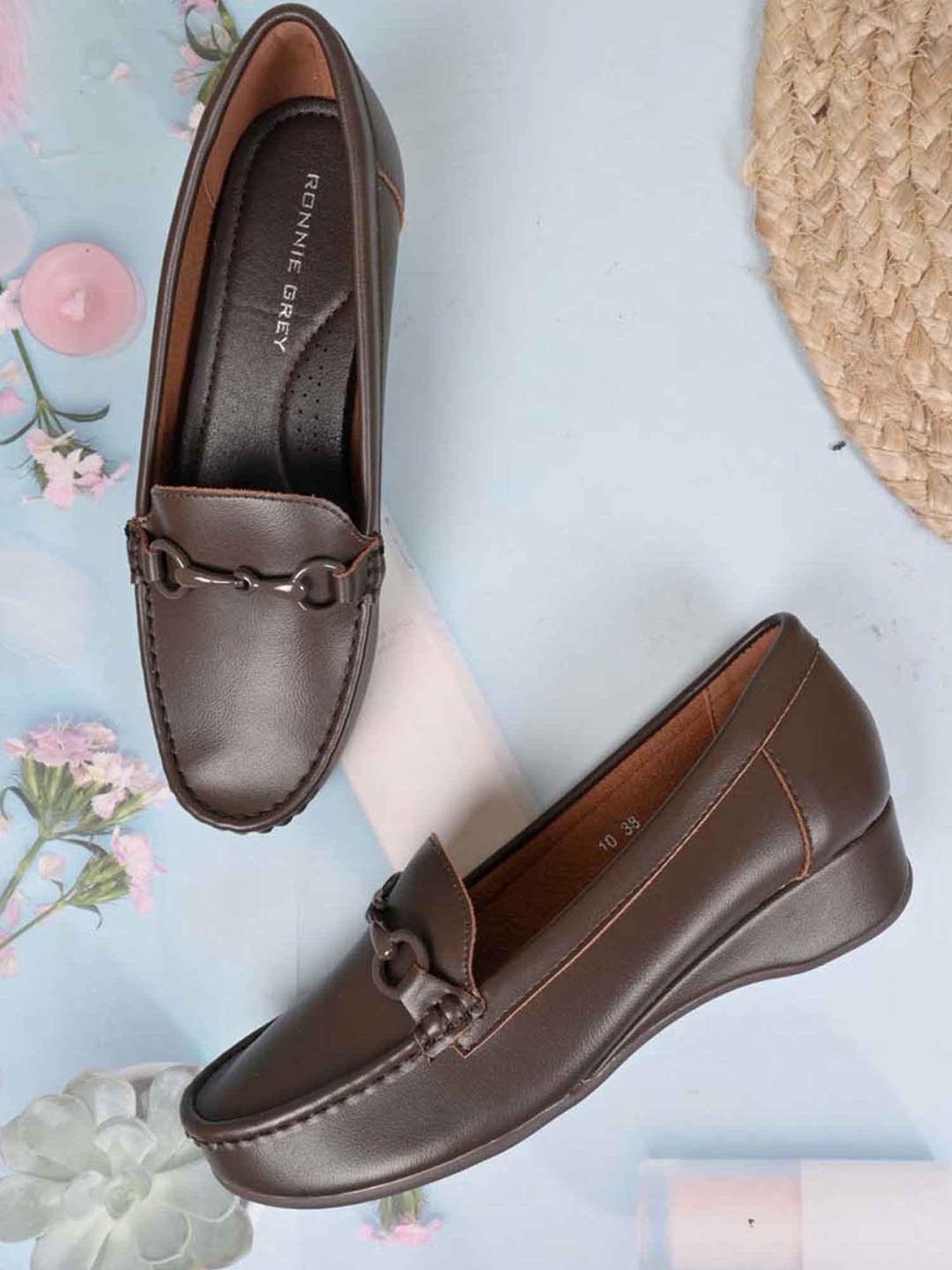 Ronnie Grey Women's Coffee Casual Loafers