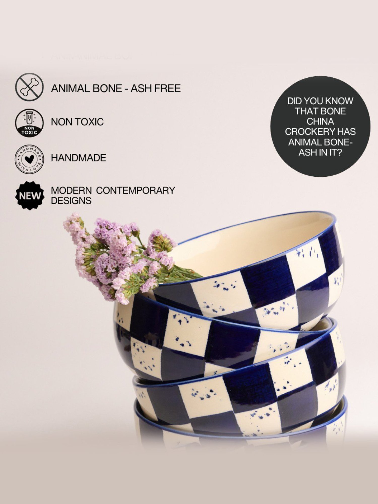 BlackCarrot Black & White Ceramic Dip Bowls Set of 2