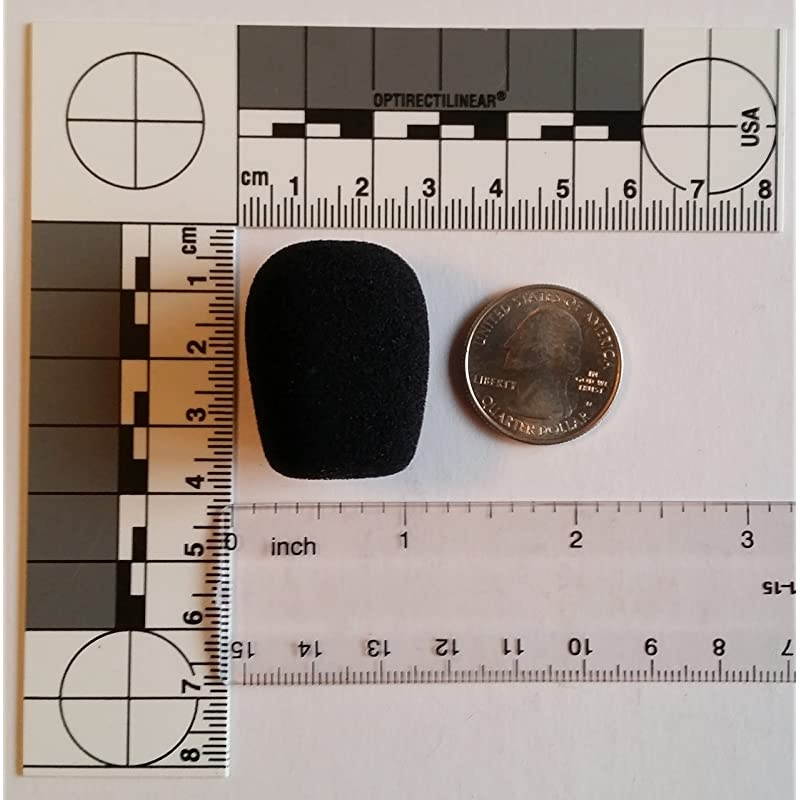 Standard Microphone Windscreens Microphone Covers 6Pack HeadsetLapel Lavalier Fitness InstructorGamer Pack Black