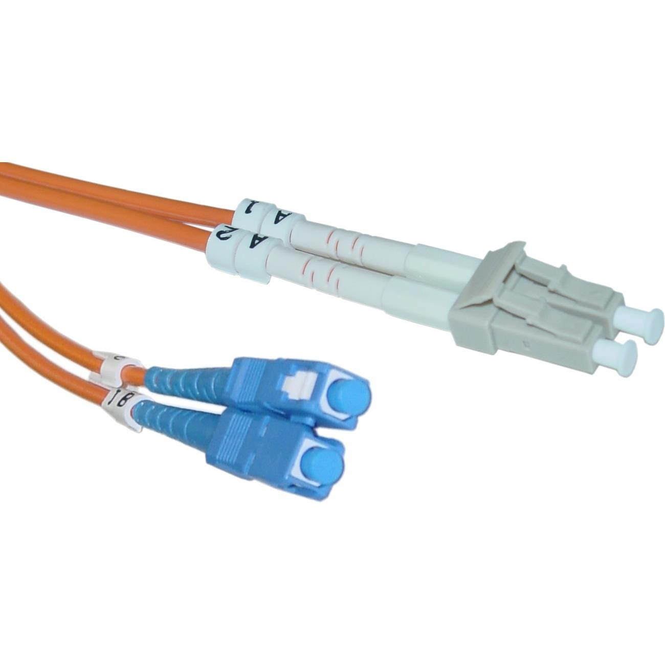 Cable Wholesale LC / SC Multimode Duplex Fiber Optic Cable 62.5/125 10 Meter (33ft)