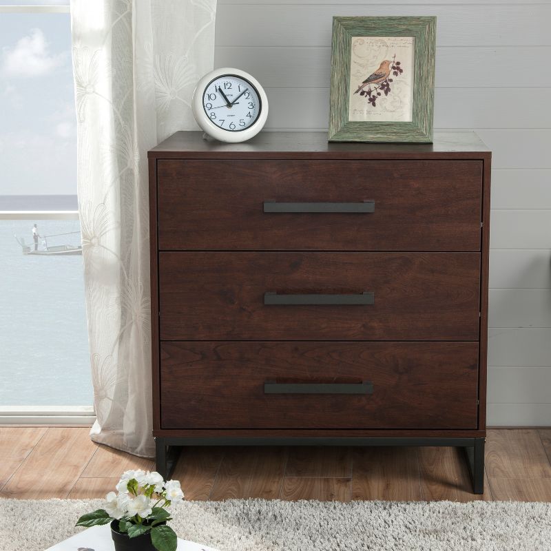 Madison 3 Drawer Chest Reclaimed Cherry - loft607