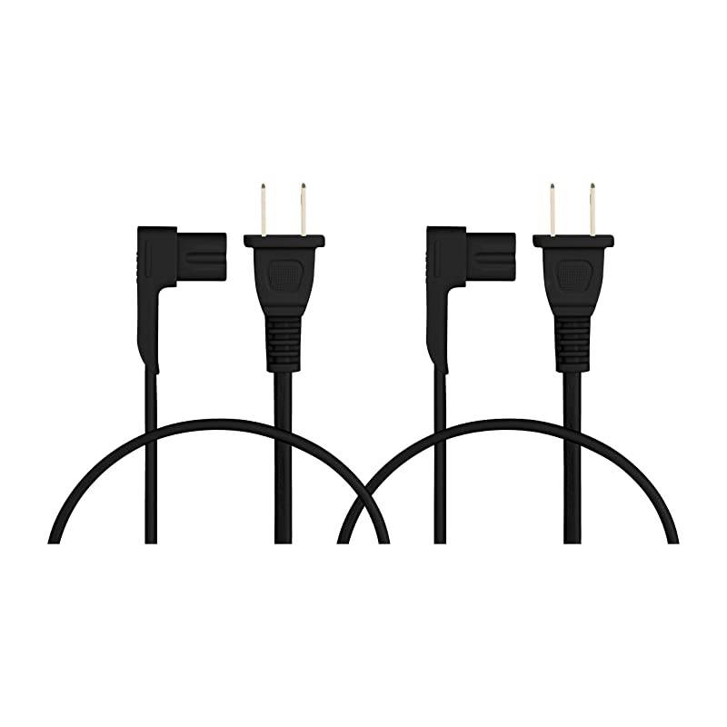 19.5in 2-Pack Power Cord Compatible with Sonos Play One, Sonos Play-1 and Sonos One SL Speaker. Compatible with Sonos Play One Short Power Cable Cord (Short, Black)