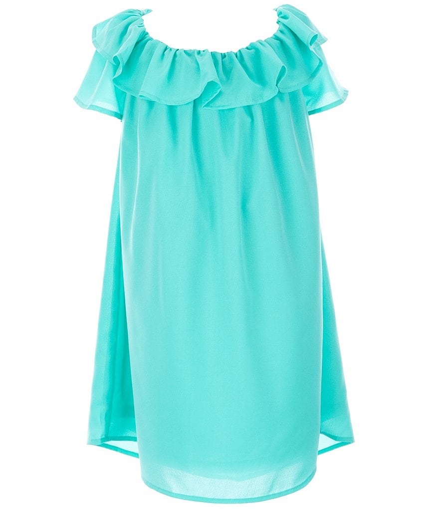 Mini Molly Big Girls 8-14 Ruffle-Sleeve Shift Dress