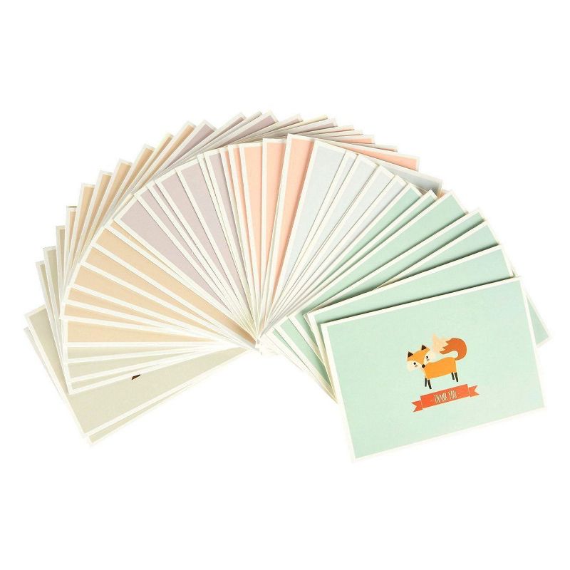 Best Paper Greetings 48 Pcs Thank You Cards Bulk Set, Woodland Animals Thank You Notes with Envelopes
