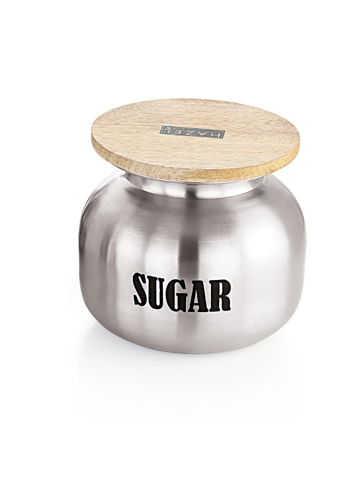 HAZEL Silver Stainless Steel Sugar Container with Lid