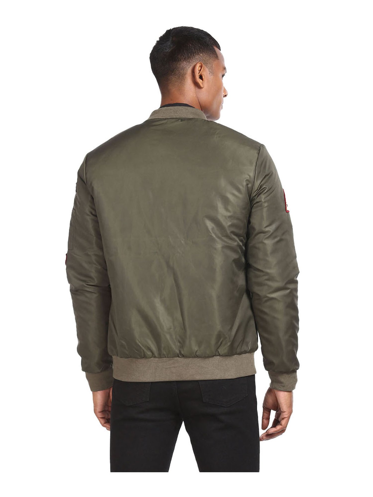 Aeropostale Olive Regular Fit Bomber Jacket