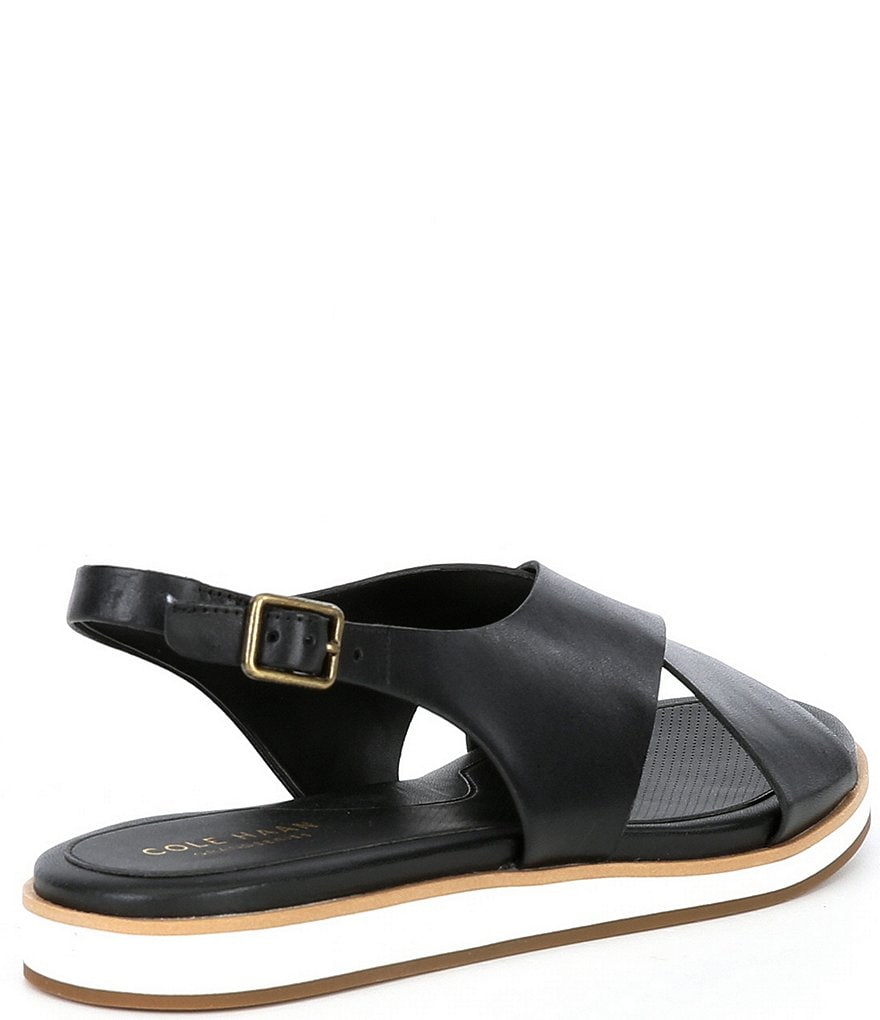 Cole Haan Mira Leather Cross-Band Sandals