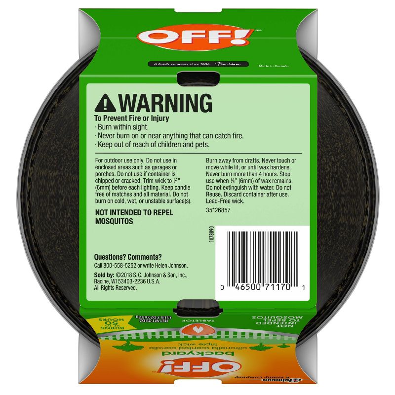 OFF! 23oz Triple Wick Citronella Candle