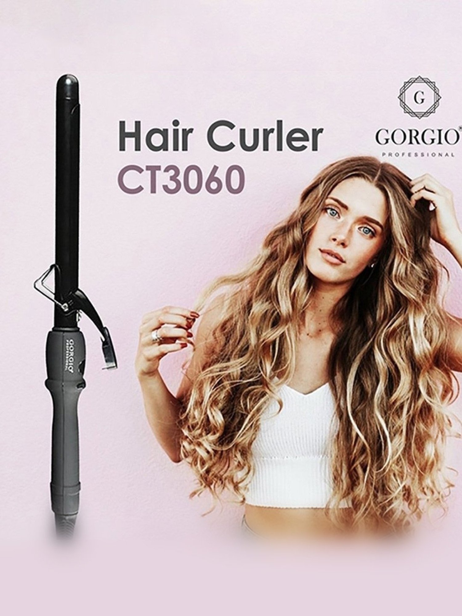 Gorgio Professional CT 3060 Hair Curling Tong (Black)