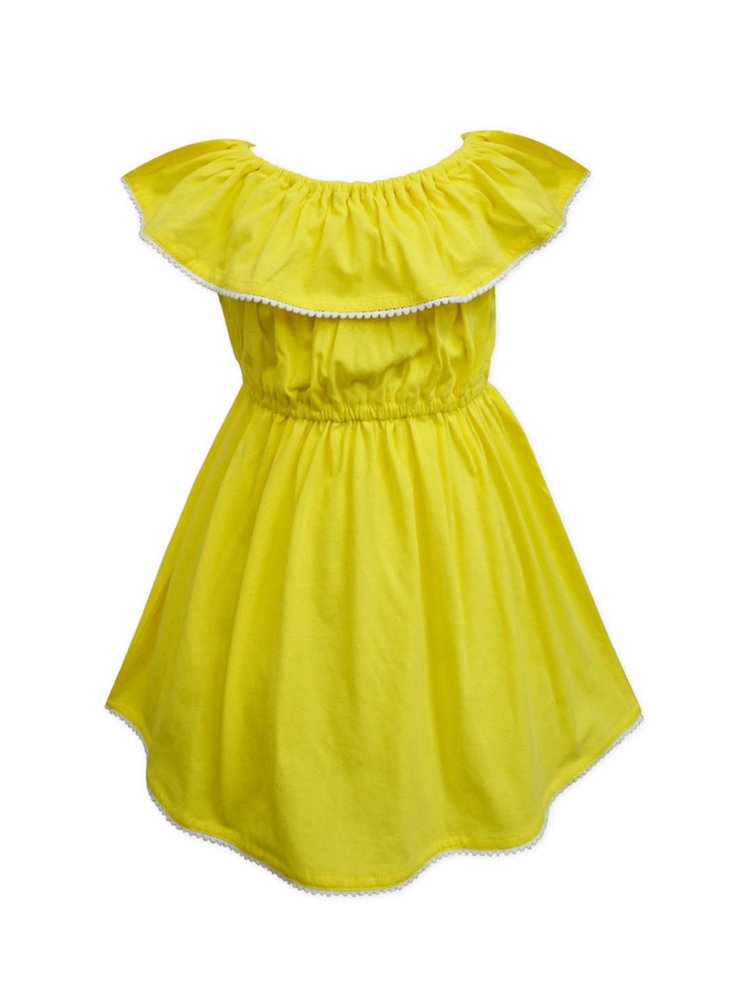 A.T.U.N. Lemon Yellow Solid Dress