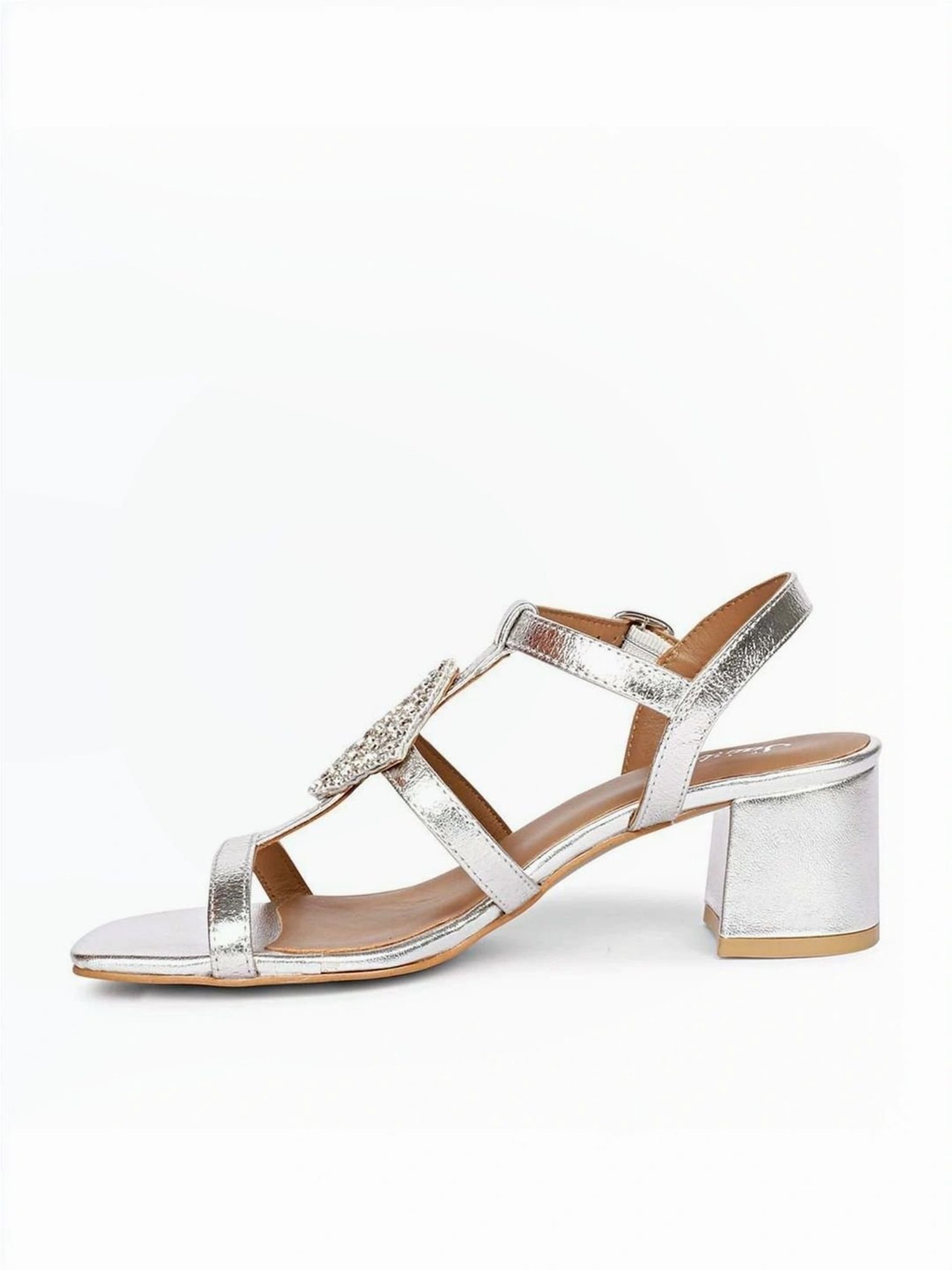 Saint G Women's Silver Ankle Strap Sandals