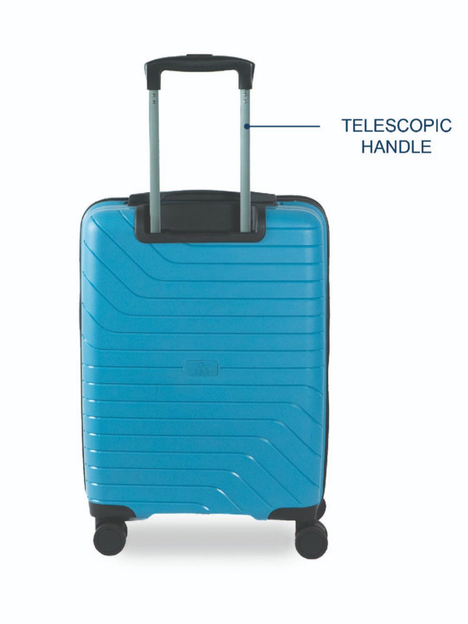 Carriall Blue 8 Wheel Small Hard Cabin Trolley - 36.5 cm