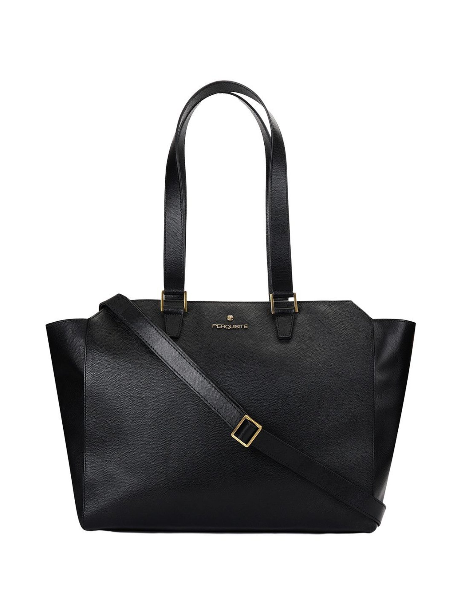 PERQUISITE THE SHERYL Black Solid Medium Tote Handbag